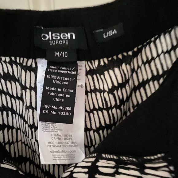 OLSEN CASUAL LIGHTWEIGHT PRINTED PANTS Sz 10 - Picture 3 of 13